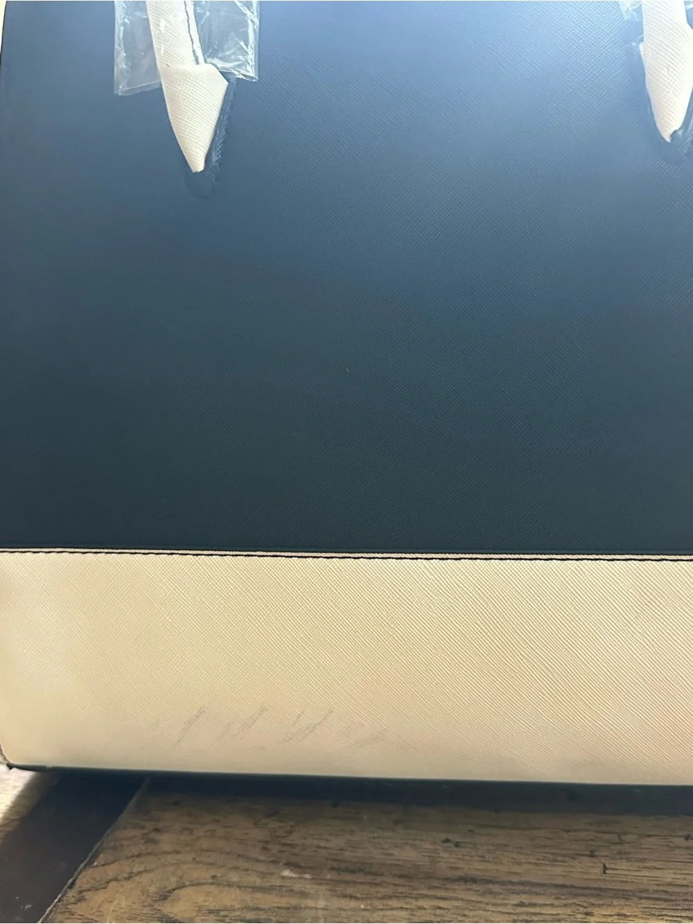 Women’s Two-Tone Black and White Tote Bag